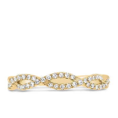Infinity Ring with .20 Carat TW of Diamonds in 10kt Yellow Gold