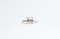 Square Emerald Cut Engagement Ring with 3.20 Carat TW of Lab Created Diamonds in 14kt Yellow Gold