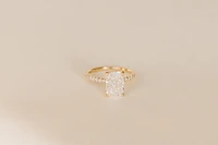 Radiant Engagement Ring with 3.20 Carat TW of Lab Created Diamonds in 14kt Yellow Gold