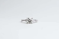 Round Brilliant Engagement Ring with Carat TW of Lab Created Diamonds in 14kt Gold