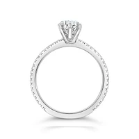 Pear Engagement Ring with 2.20 Carat TW of Lab Created Diamonds in 14kt White Gold