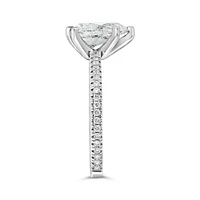 Pear Engagement Ring with 2.20 Carat TW of Lab Created Diamonds in 14kt White Gold