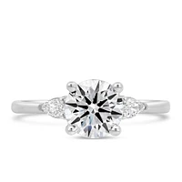Round Brilliant Engagement Ring with Carat TW of Lab Created Diamonds in 14kt Gold