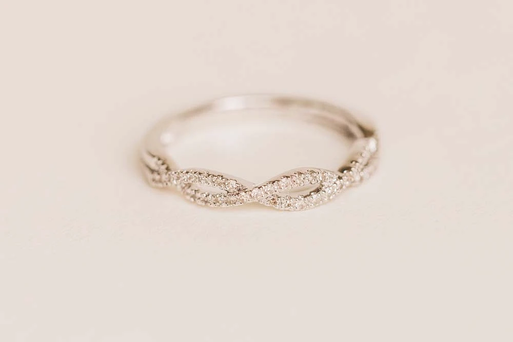 Infinity Ring with .20 Carat TW of Diamonds in 10kt White Gold