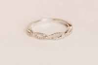 Infinity Ring with .20 Carat TW of Diamonds in 10kt White Gold