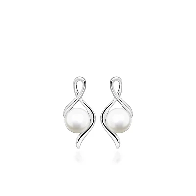 5MM Freshwater Pearl Earrings in Sterling Silver