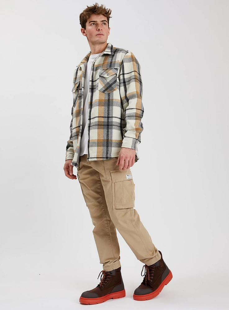 ROMAIN | Poly Check Over Shirt