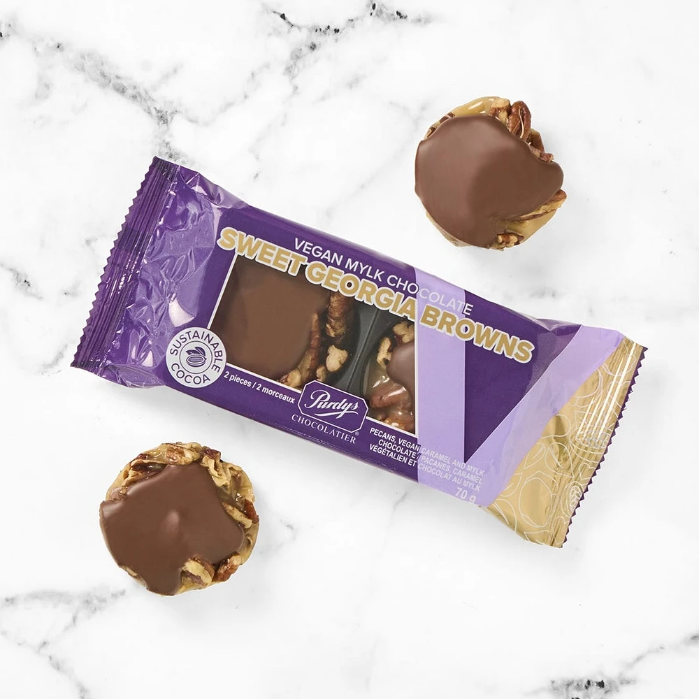Vegan Mylk Chocolate Sweet Georgia Browns, pack of 2, 70 g