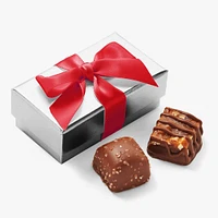 Assorted Chocolate Silver Favour, Fuchsia Ribbon