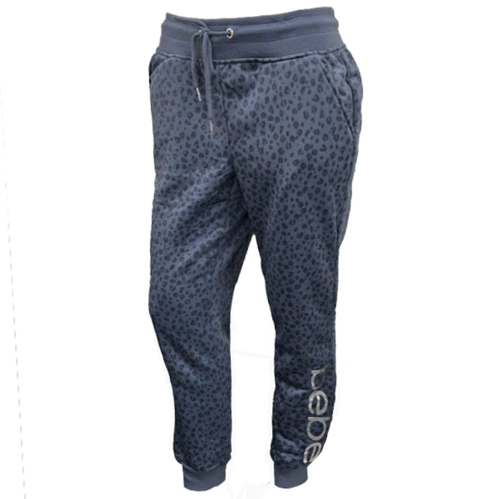 Blue leopard sweatpant bebe for women