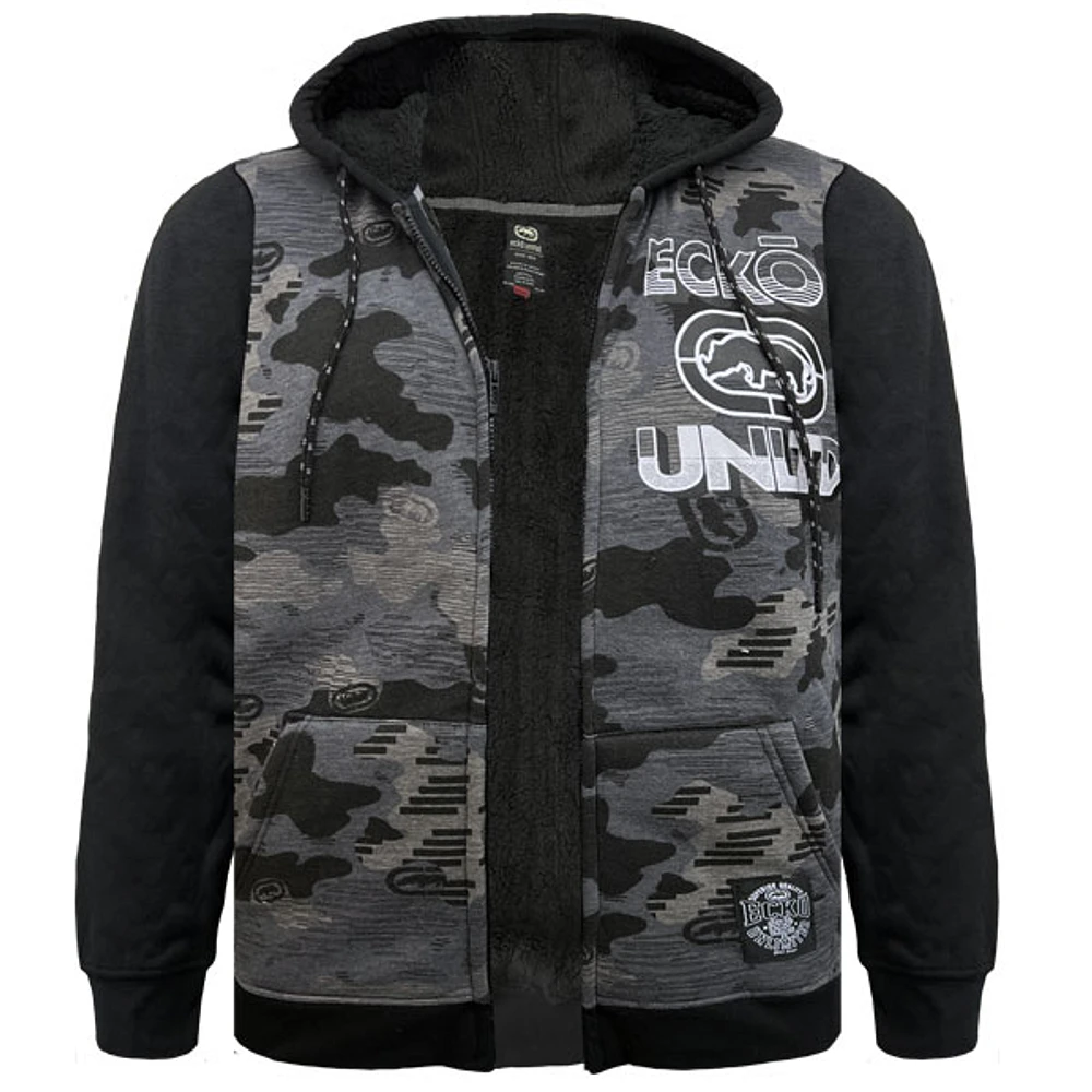 Black sherpa jacket Ecko Unltd for men