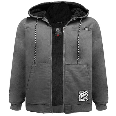 Grey sherpa jacket Ecko Unltd for men