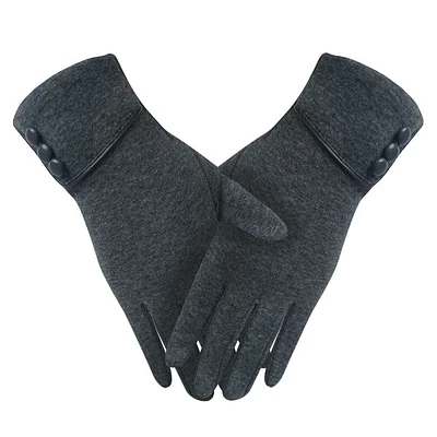 Grey winter gloves for women