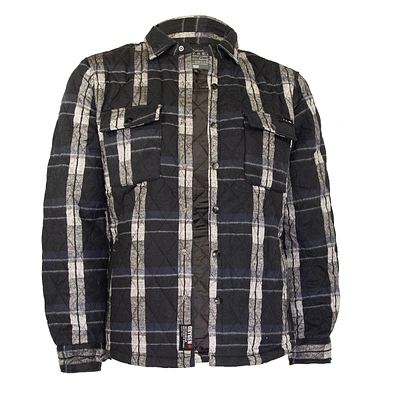 Black plaid jacket for men