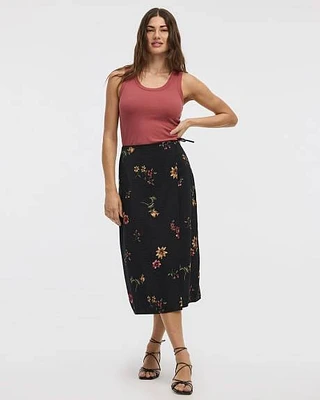 Jupe midi portefeuille