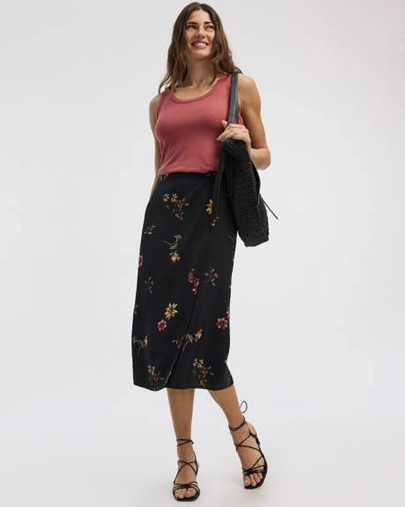 Wrap Midi Skirt