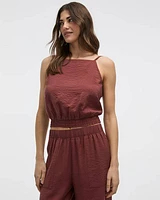 Camisole à col carré avec ourlet bulle