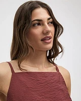 Camisole à col carré avec ourlet bulle