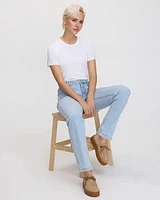 Straight-Leg Mid-Rise Jean