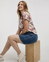 Mid-Rise Denim Bermuda