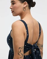 Sleeveless Square-Neck Midi Dress