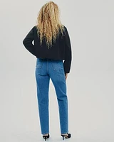 Tapered-Leg High-Rise Jean