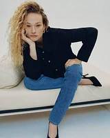 Tapered-Leg High-Rise Jean