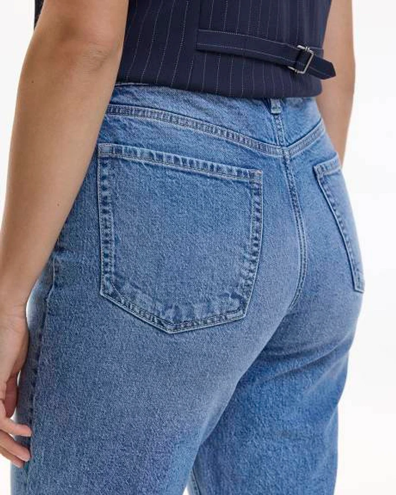 Tapered-Leg High-Rise Jean