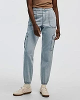 Denim Jogger with Cargo Pockets
