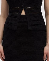 Fitted Knit Midi Skirt