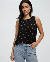 Sleeveless Crew Neck Blouse