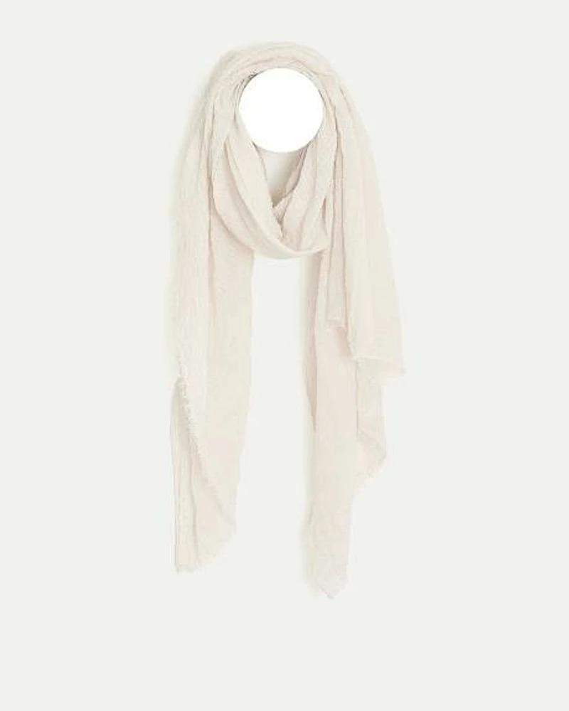 Scarf with Raw Edges
