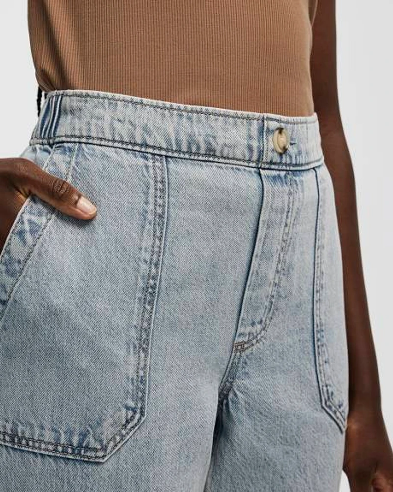Denim Jogger with Cargo Pockets