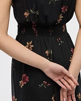 Sleeveless Maxi Dress with Wrap V Neckline