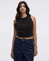 Sleeveless Crew-Neck Vest