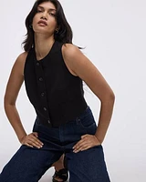 Sleeveless Crew-Neck Vest