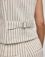 Veste sans manches rayé en denim