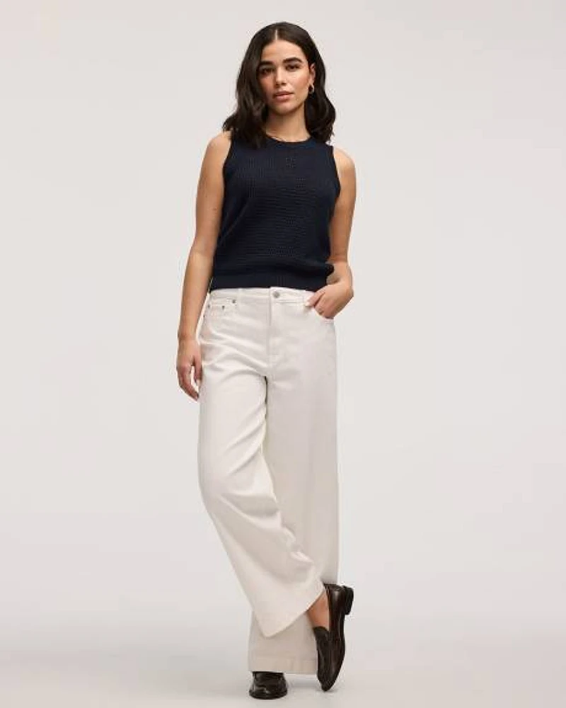 Wide-Leg High-Rise Jean