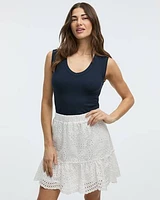 Mini Eyelet Skirt