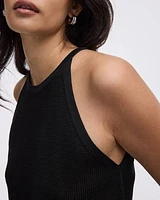 Halter-Neck Mesh Tank Top