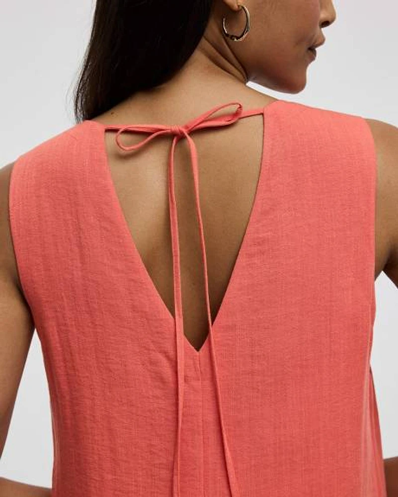 Robe droite sans manches