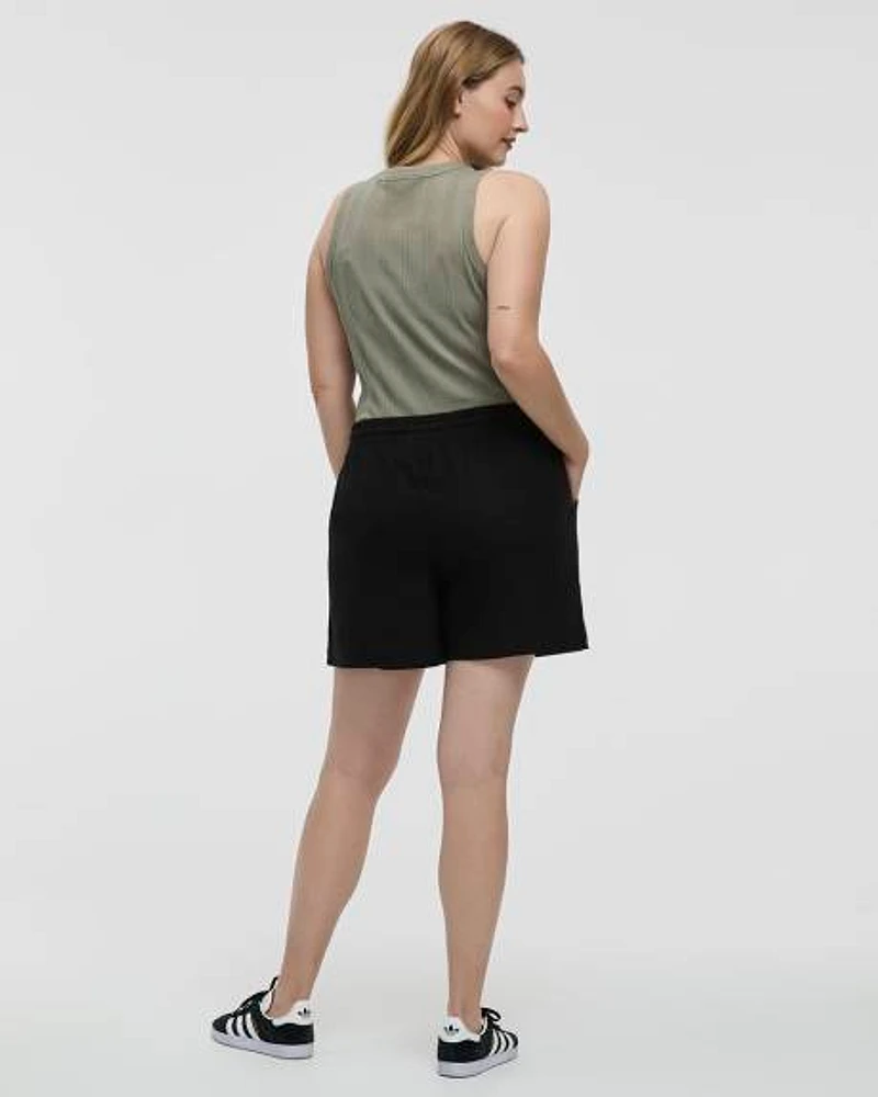 Linen-Blend Shorts with Drawstring