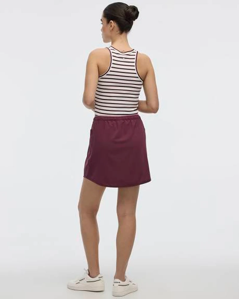 Skort with Elastic Waistband