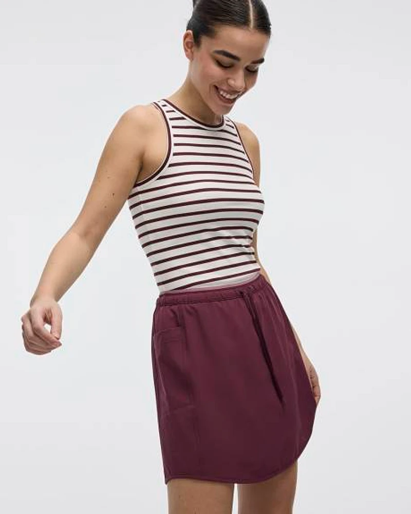 Skort with Elastic Waistband