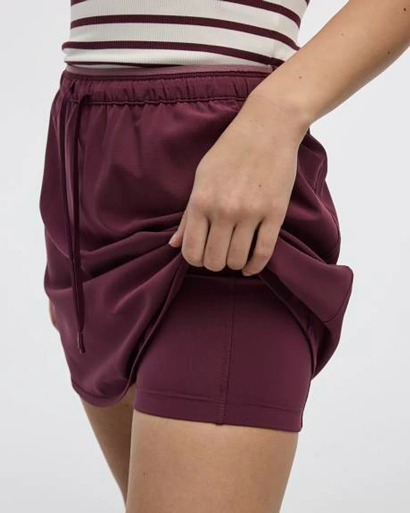 Skort with Elastic Waistband