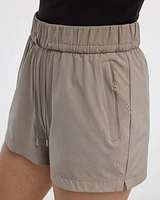 Stretch Pull-On Shorts with Zipped Pockets