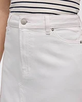 Jupe midi en denim blanc