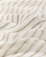 Striped Linen-Blend Scarf