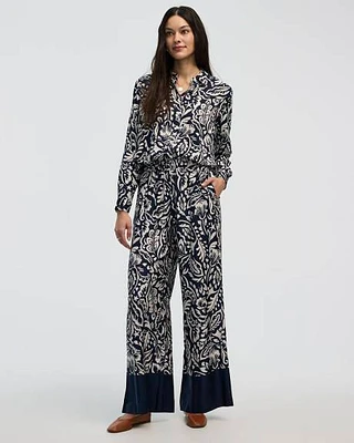 Pantalon à jambe large