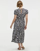 Short-Sleeve V-Neck Dress
